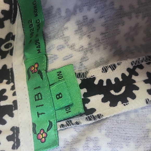 Tibi Tree Printed Crop Pants Women 8 Ankle Slit Whimsy Witchy Geometric Art - Picture 4 of 4